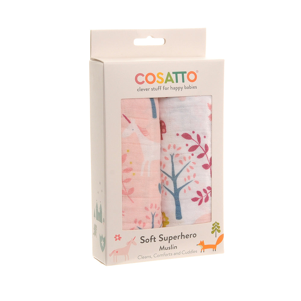 Cosatto Unicorn Garden Muslin Duo