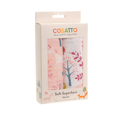 Cosatto Unicorn Garden Muslin Duo