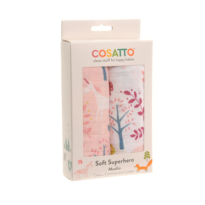 Cosatto Unicorn Garden Muslin Duo