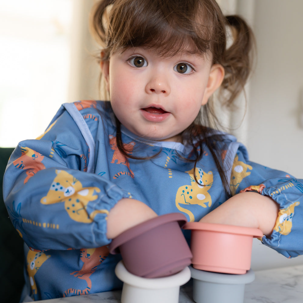 Coverall Feeding Bib Tigers and Leopards