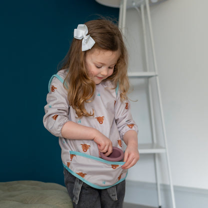 Coverall Feeding Bib Highland Cow