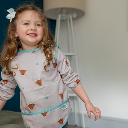 Coverall Feeding Bib Highland Cow