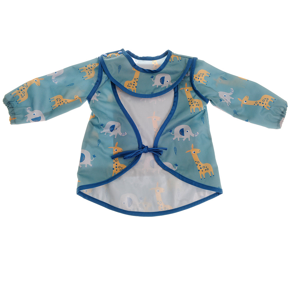 Coverall Feeding Bib Giraffe and Elephant