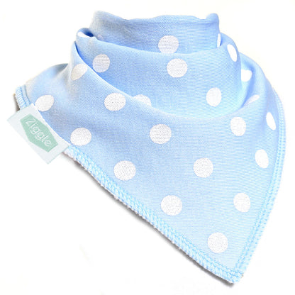 Blue With White polka dots Bib