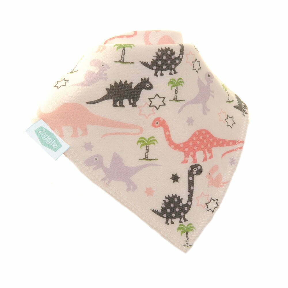 Pink And Lilac Dinosaur Bib