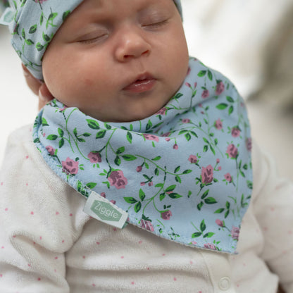 Vintage Blue Rose Bib