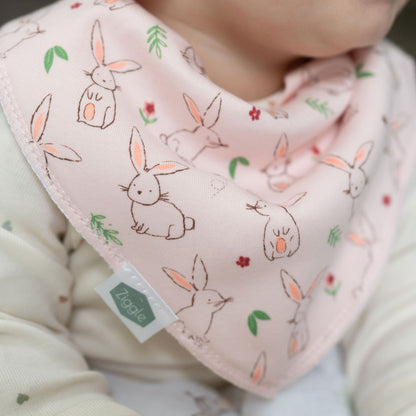 Bunnies on Pink bib