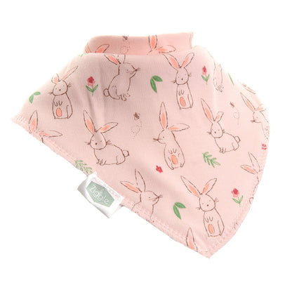 Bunnies on Pink bib ziggle