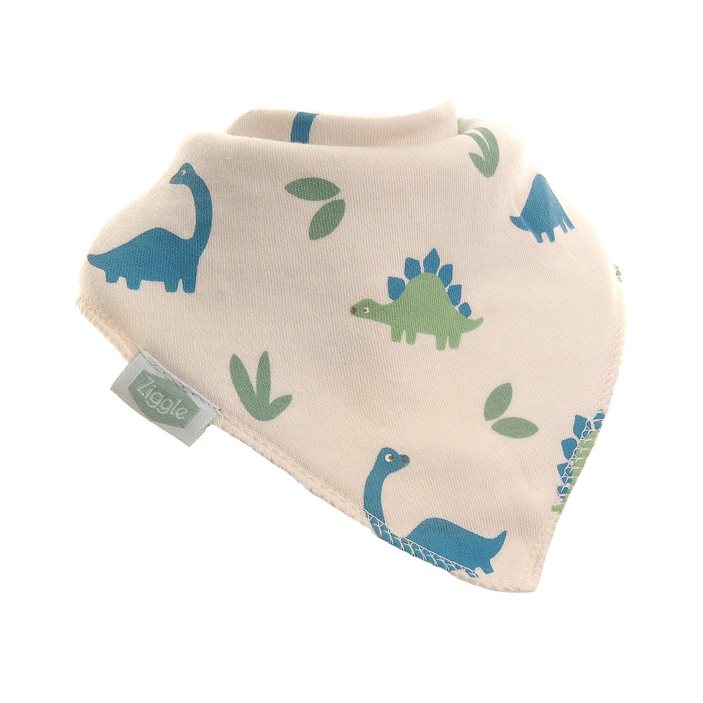 Dinosaur AOP Dribble Bib for Babies + Toddlers - Ziggle