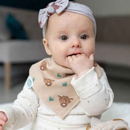 Highland Cow print bib