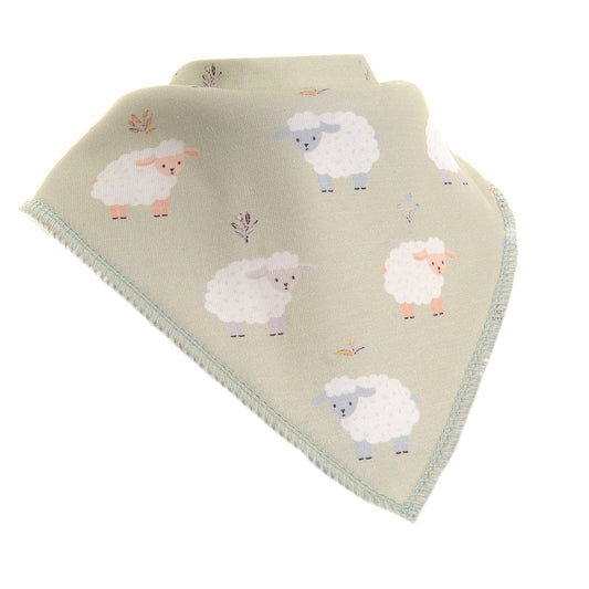 Sheep and grasses dribble bib Ziggle