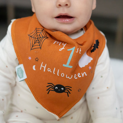 My 1st Halloween dribble bib orange