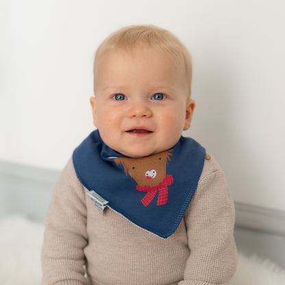 Highland Cow Christmas Bib