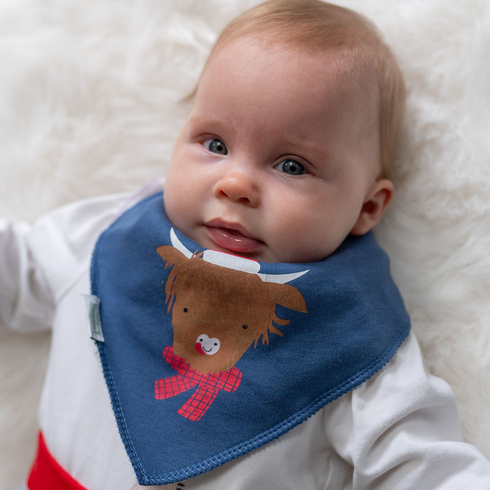 Highland Cow Christmas Bib