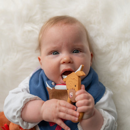 Highland Cow Christmas Bib