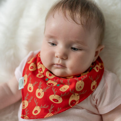 Reindeer Red AOP Christmas Bib