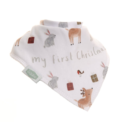 My First Christmas Winter Animals Bib