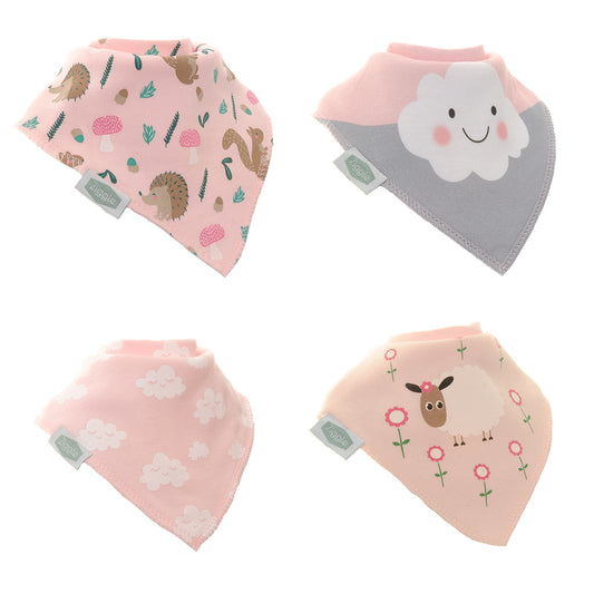 Cuddly Pinks bib set