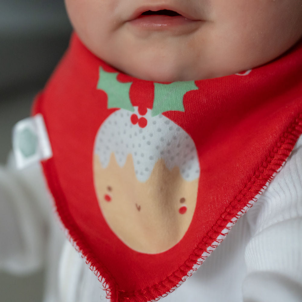 Red L'il Pudding Christmas Bib ziggle