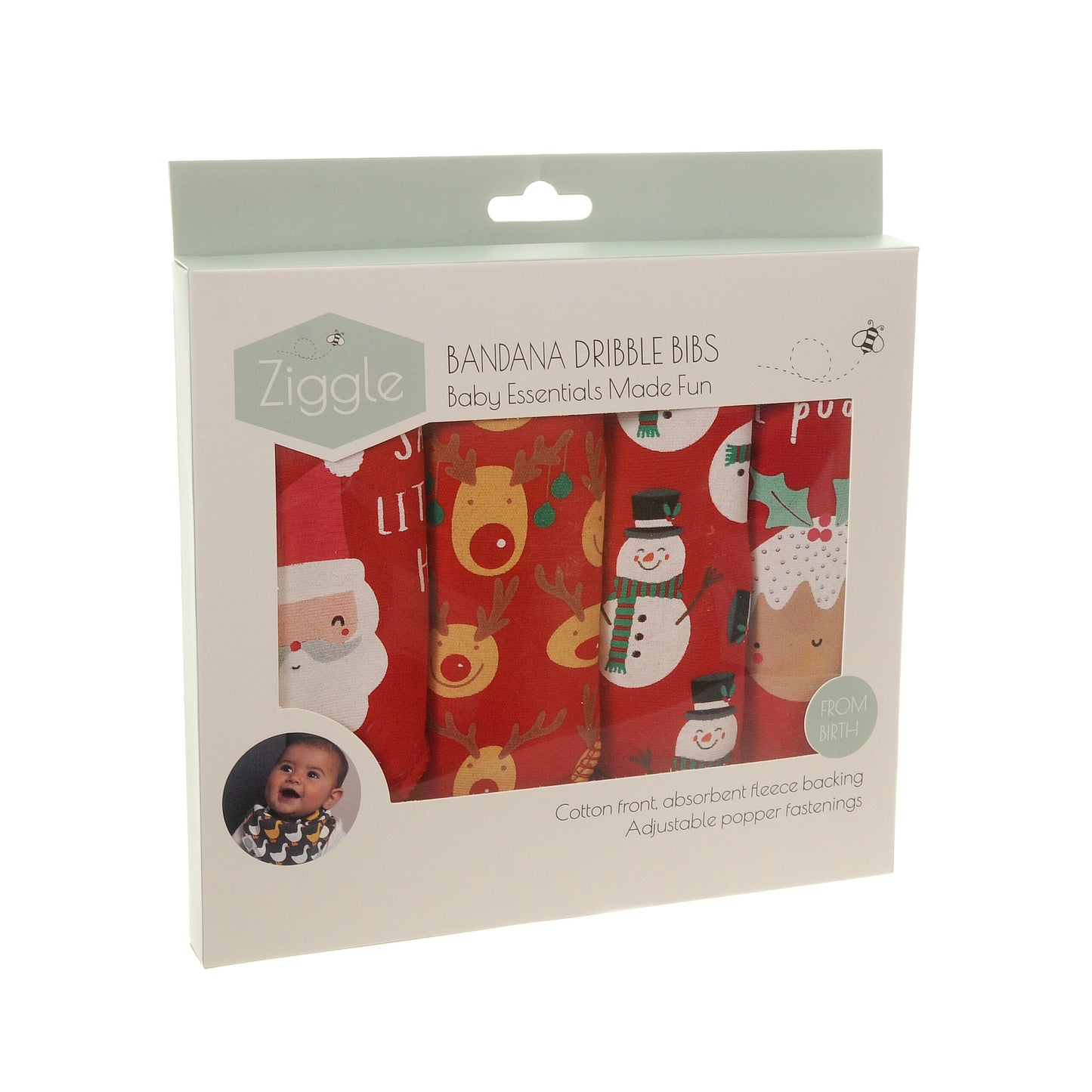 Christmas Reds Bib Set