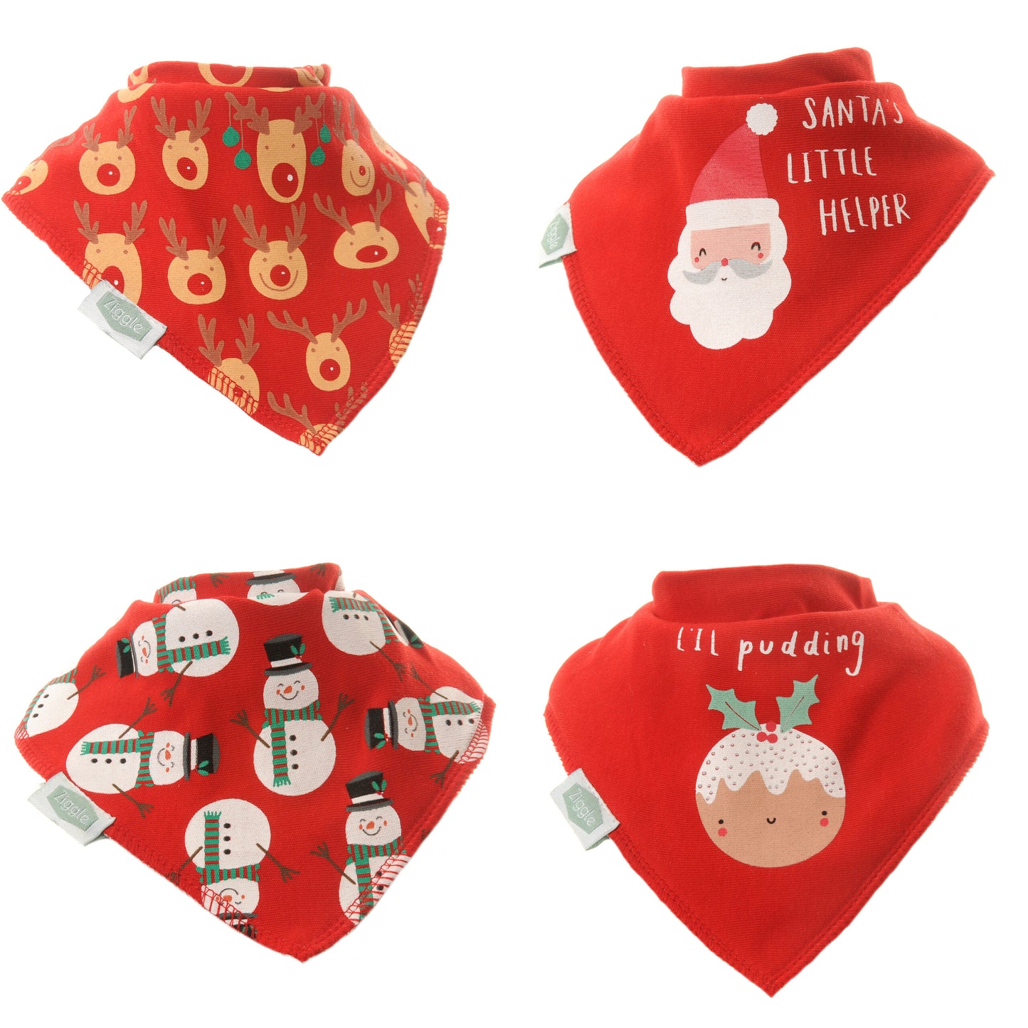 Christmas Reds Bib Set