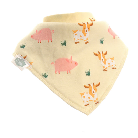 Pigs and goats dribble bib Ziggle