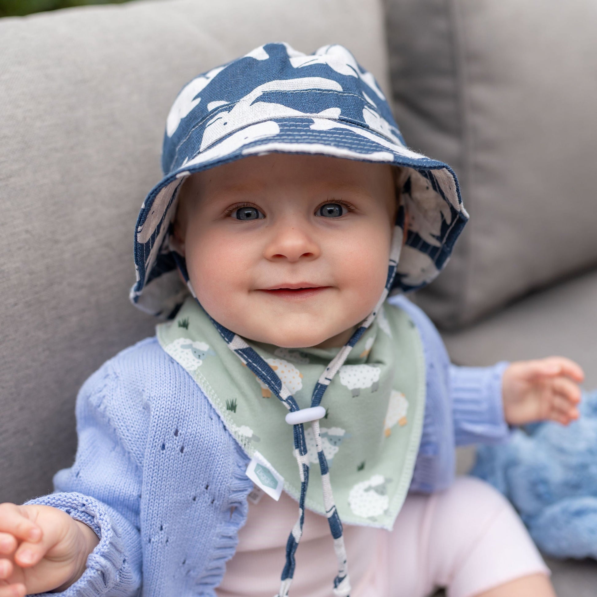 Navy Whales Sun Hat ziggle