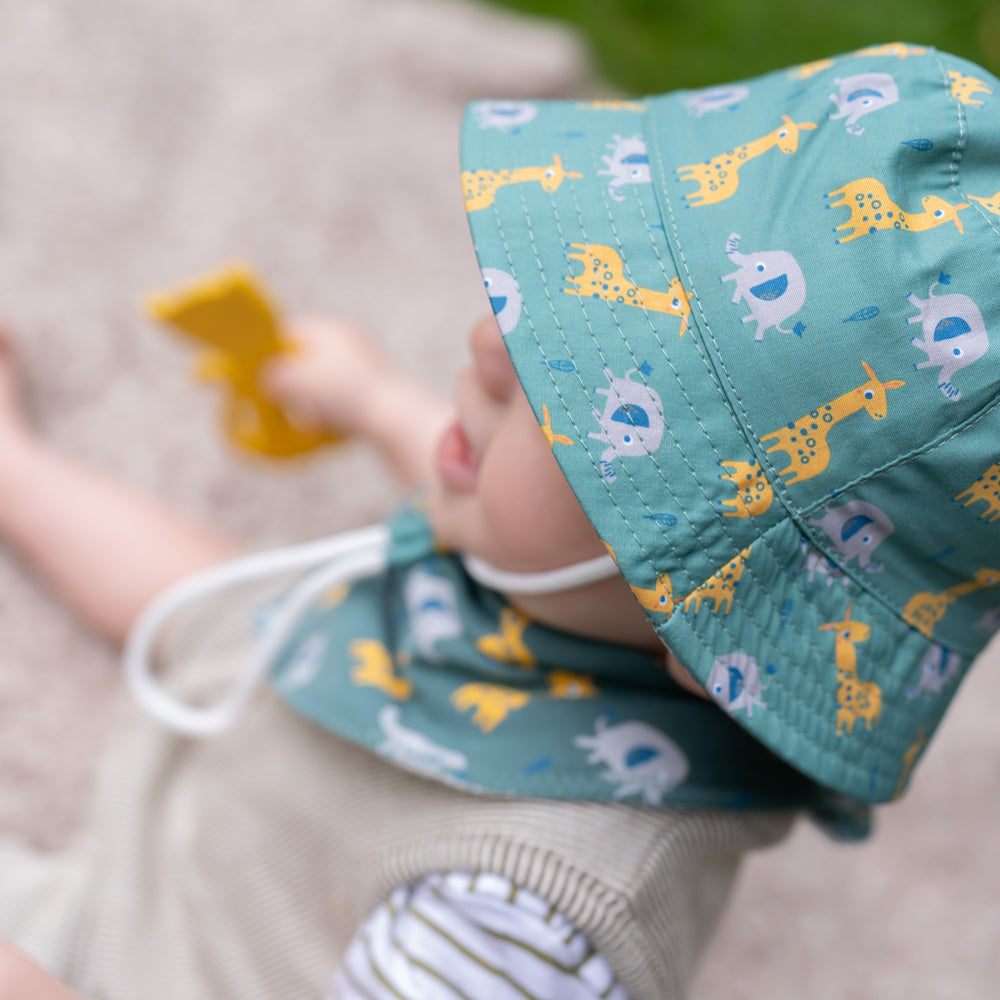 Giraffe and Elephant Sun Hat