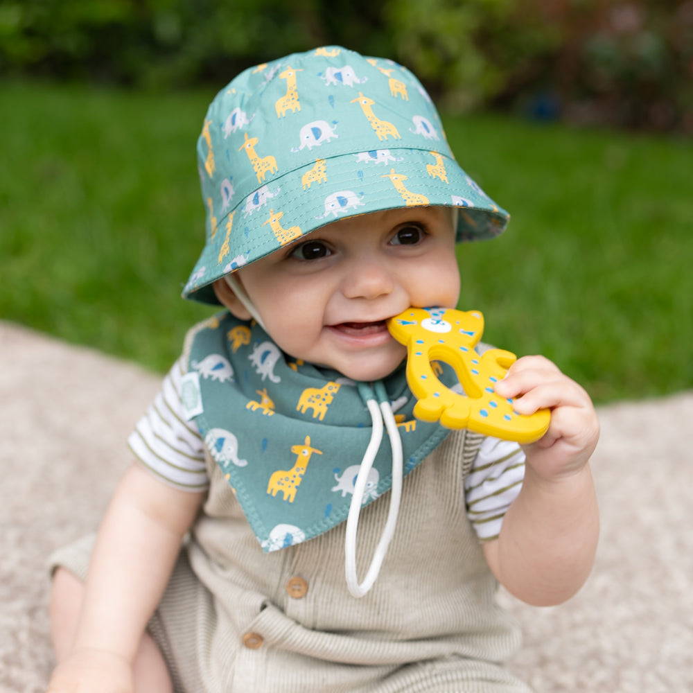 Giraffe and Elephant Sun Hat