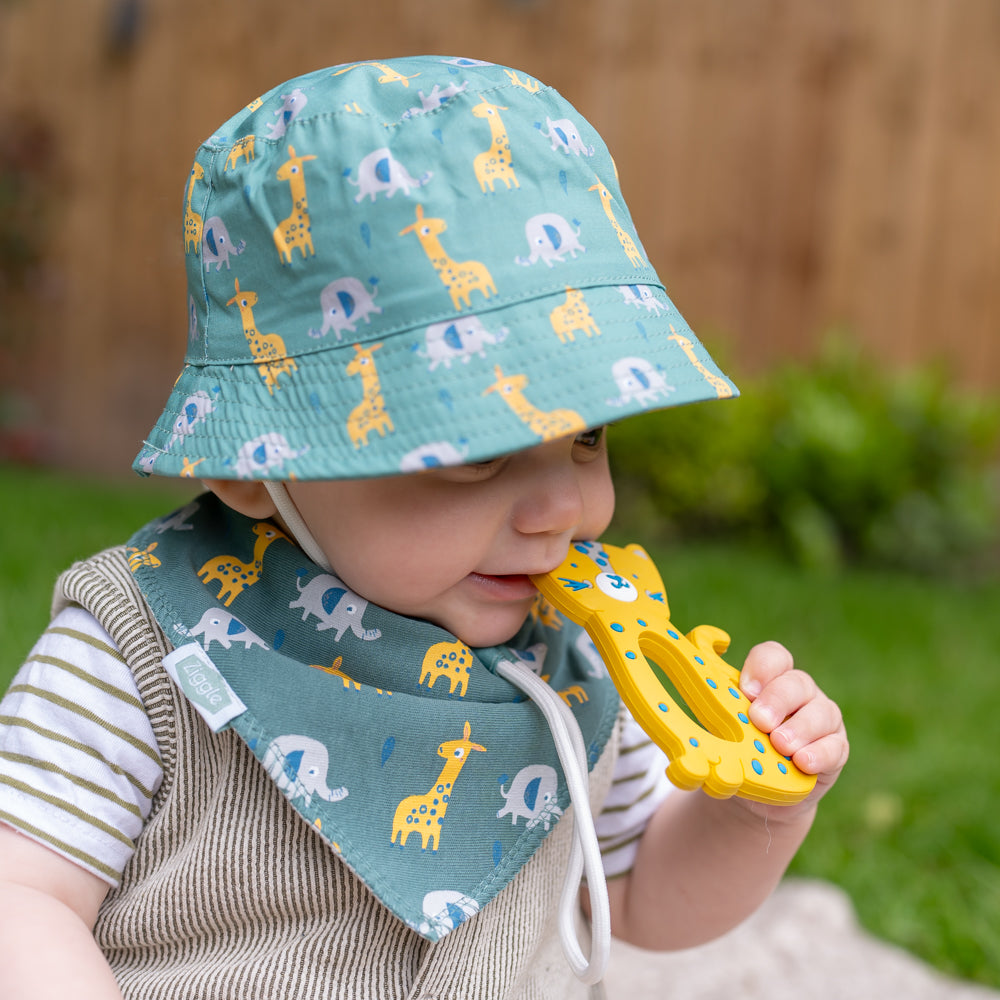 Giraffe and Elephant Sun Hat