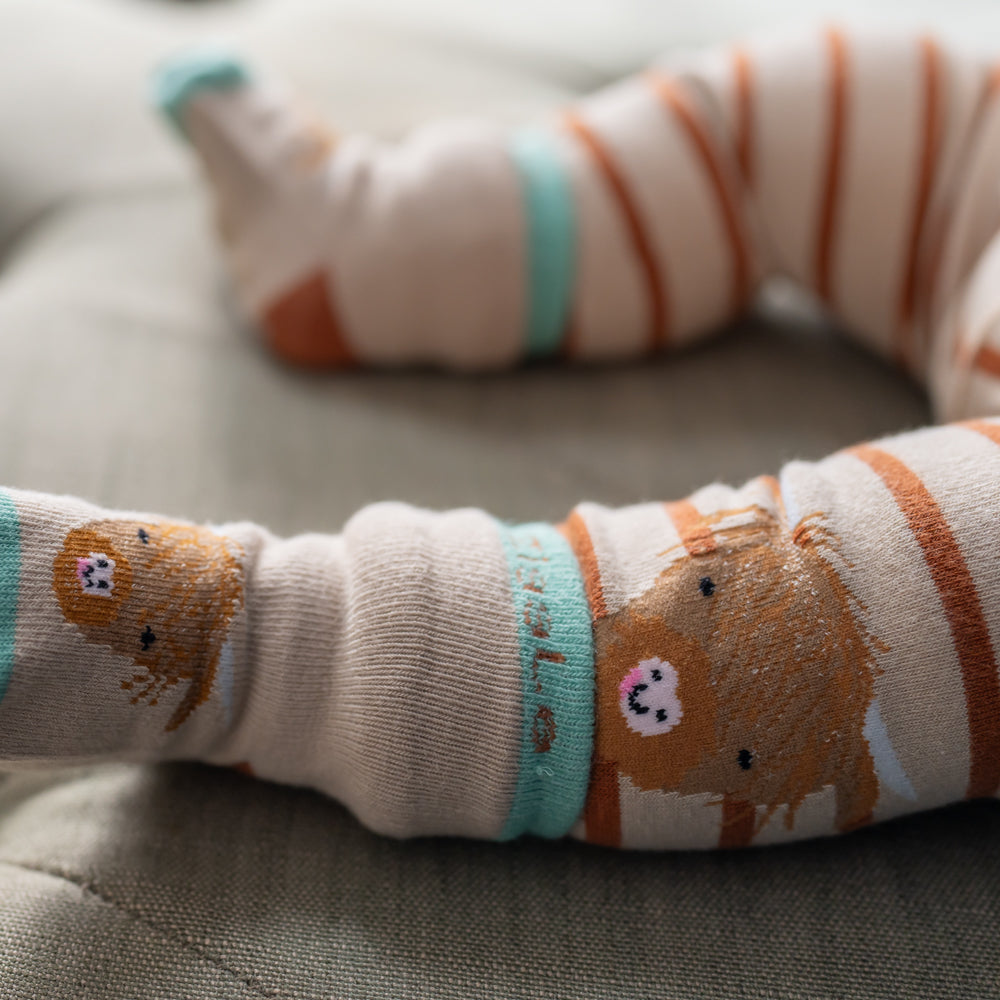 Highland Cow Leggings and Socks Set