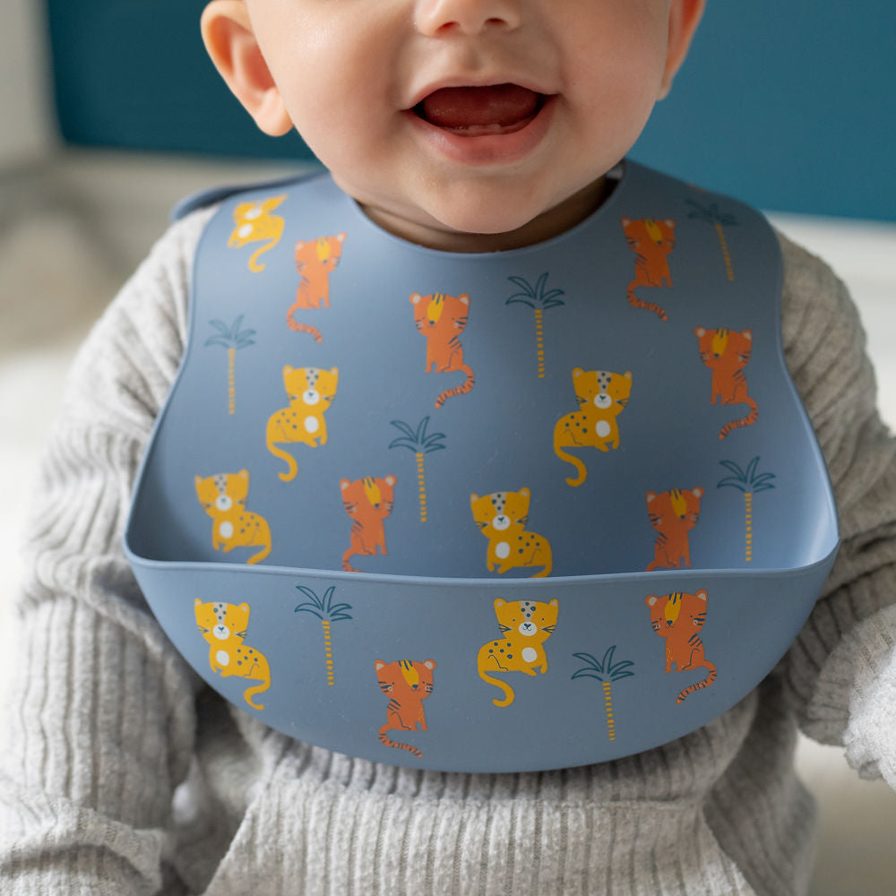 Catch It Silicone Bib Tiger and Leopard