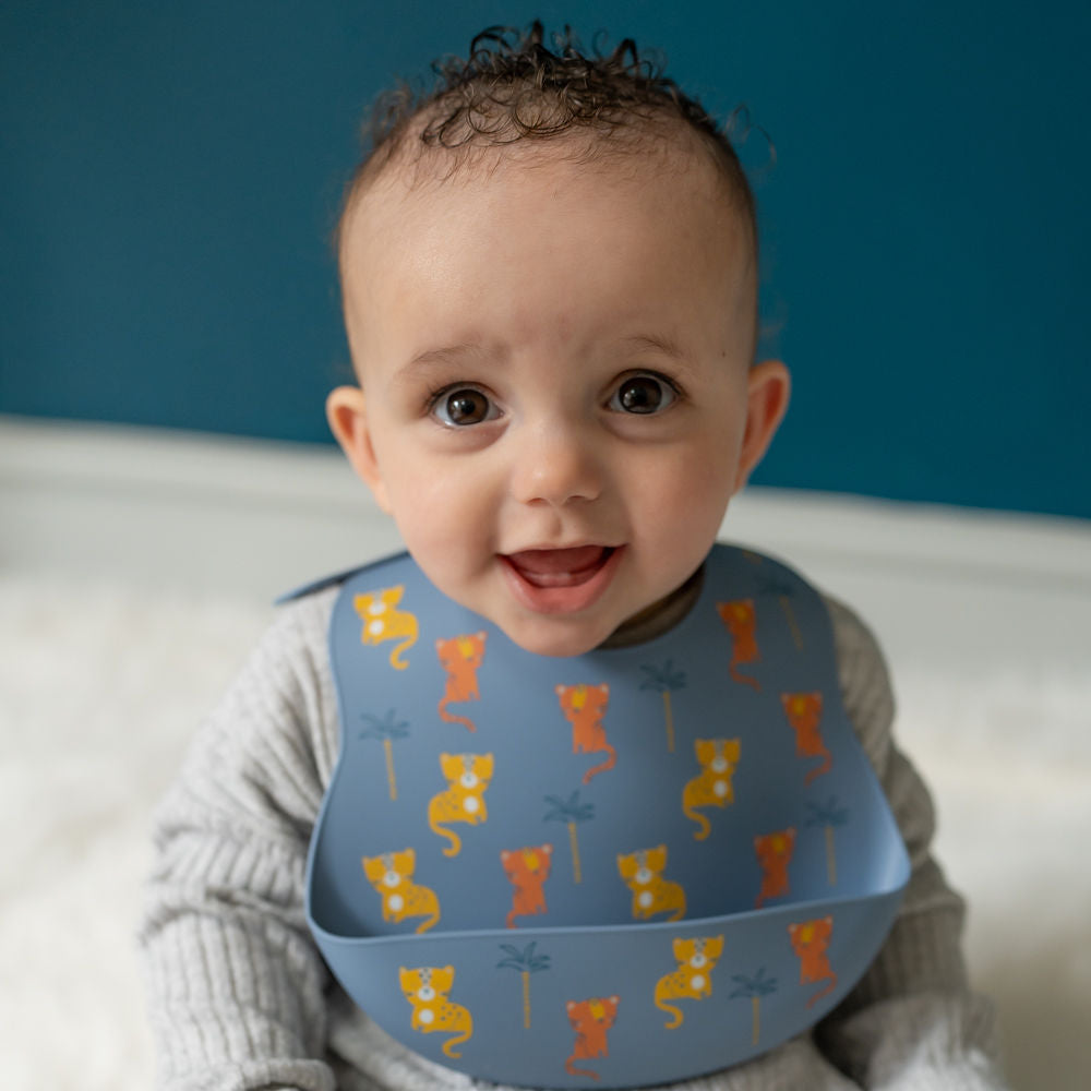 Catch It Silicone Bib Tiger and Leopard