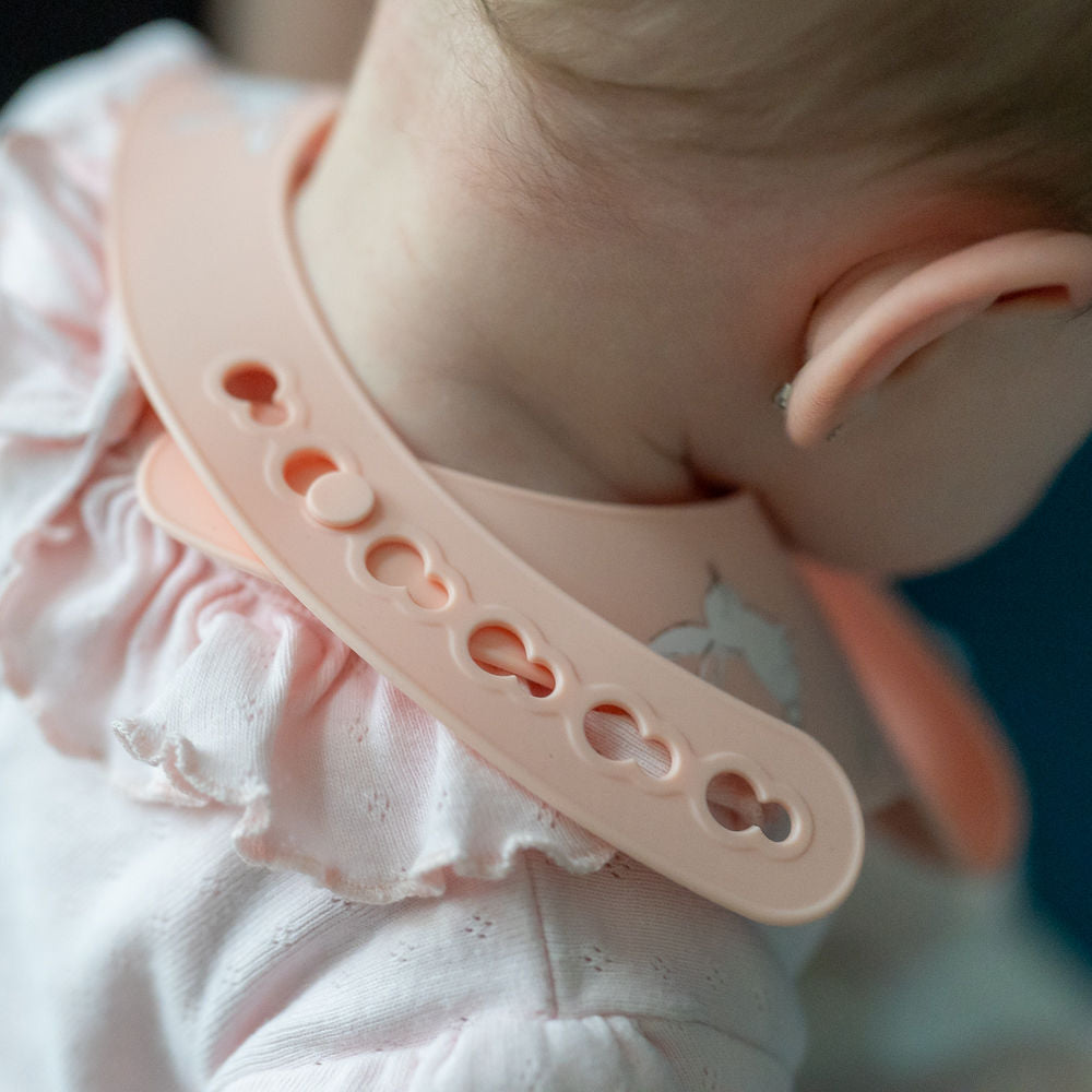 Catch It Silicone Bib Bunnies Pink