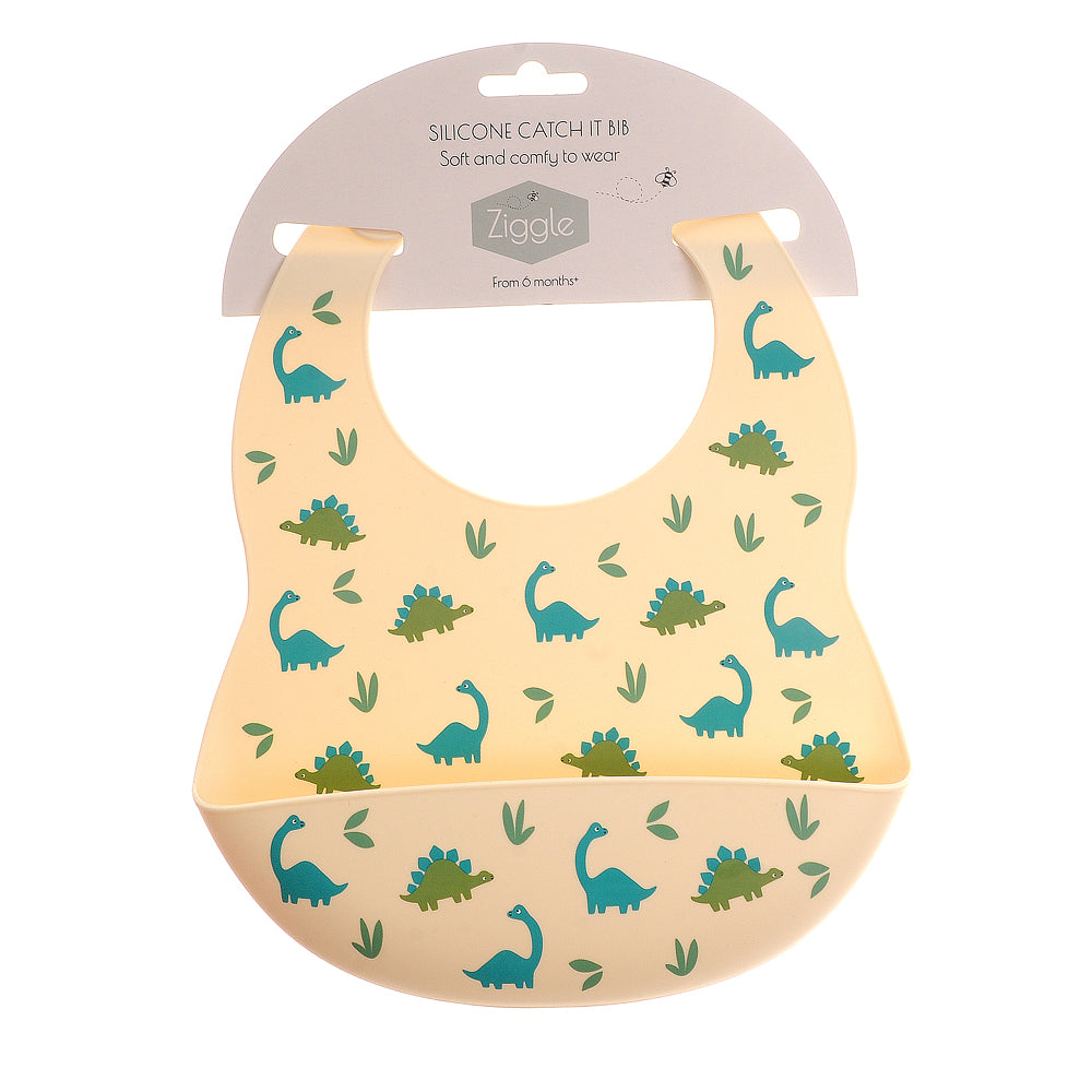Catch It Silicone Bib Dinosaur
