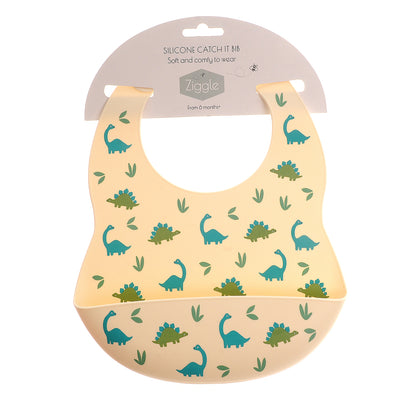 Catch It Silicone Bib Dinosaur