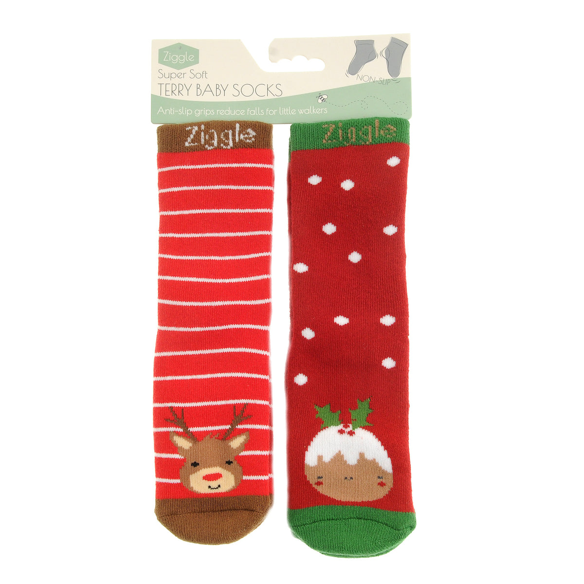 Reindeer and Pudding Sock Set ziggle