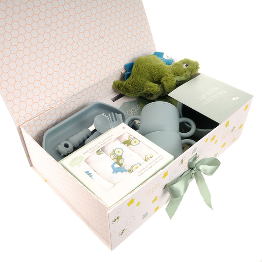 The Full Monty "Sticky Fingers & Sweet Snuggles" Dinosaur Cleanup Crew Hamper