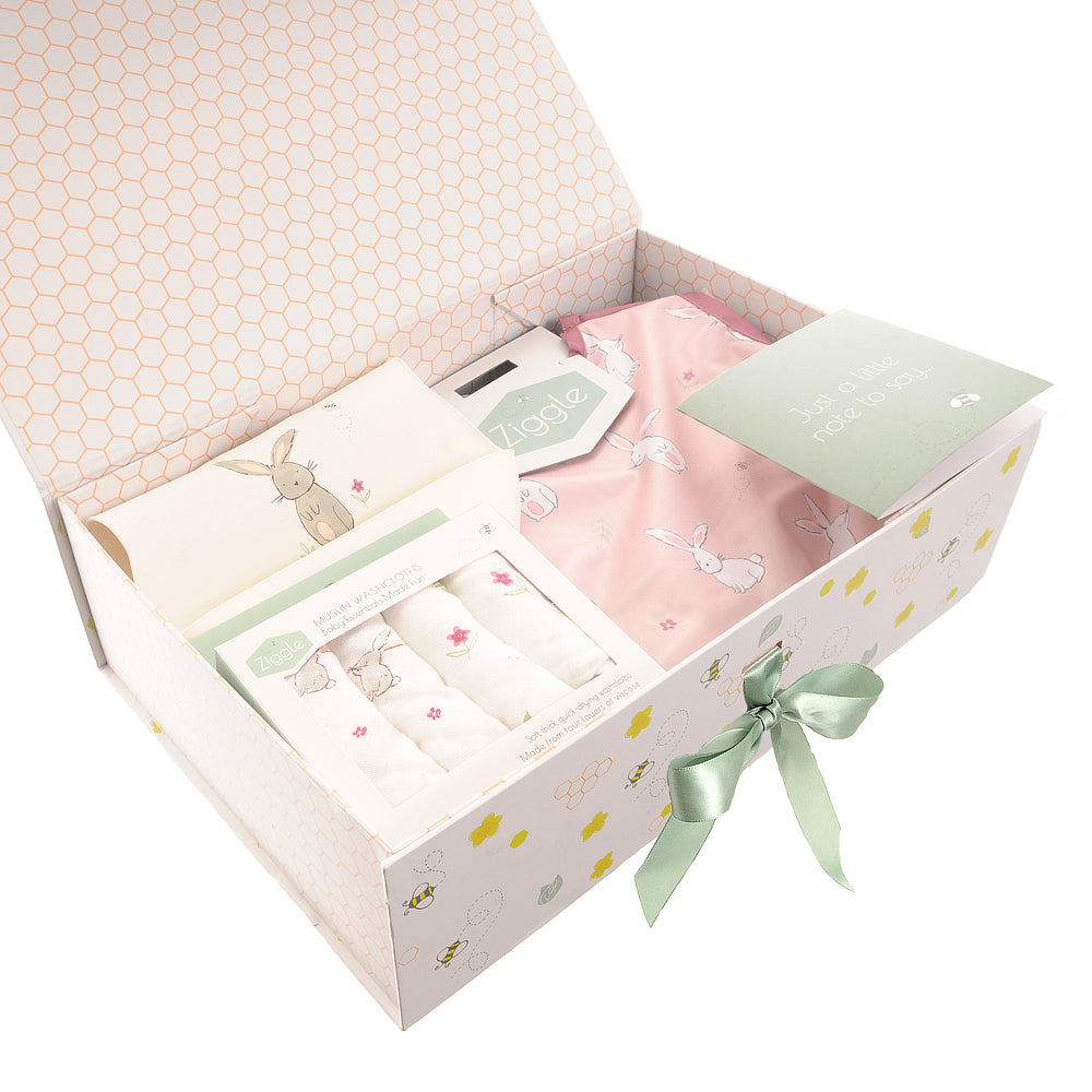 The "Sticky Fingers & Sweet Snuggles" Bunnies Cleanup Crew Hamper £40 Ziggle