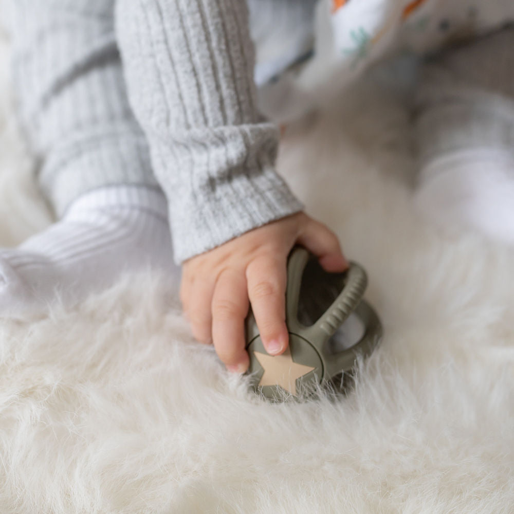 Silicone Teether Ball grey