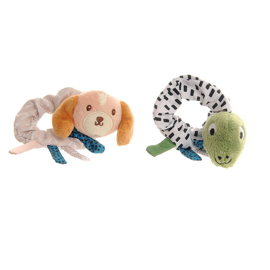 Dino and Cockapoo wrist rattles Ziggle