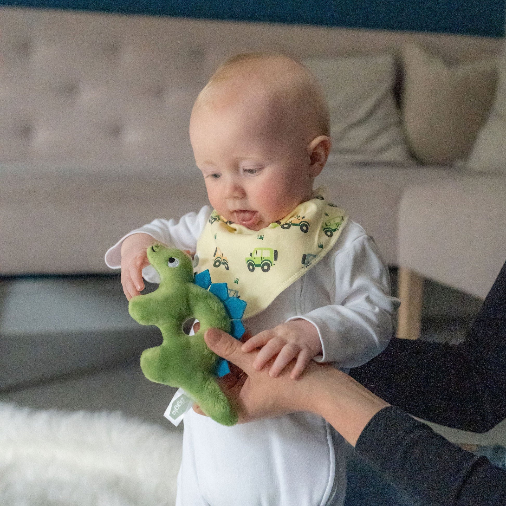 Dino Plush Baby Rattle Ziggle
