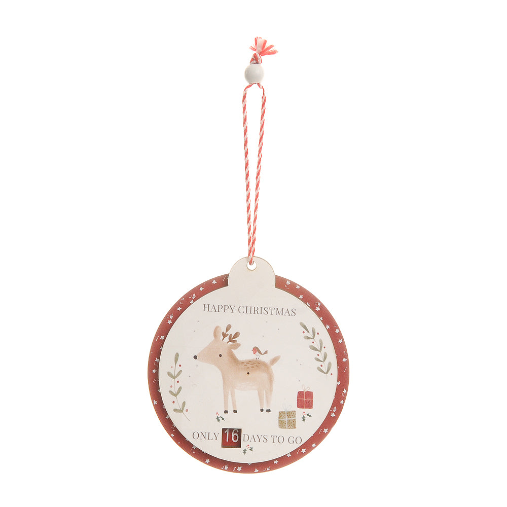 Christmas Countdown Wooden Hanger