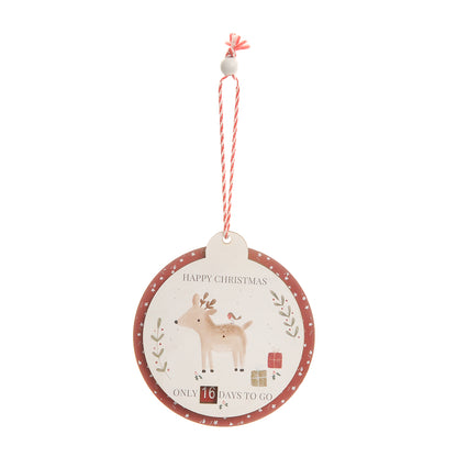 Christmas Countdown Wooden Hanger