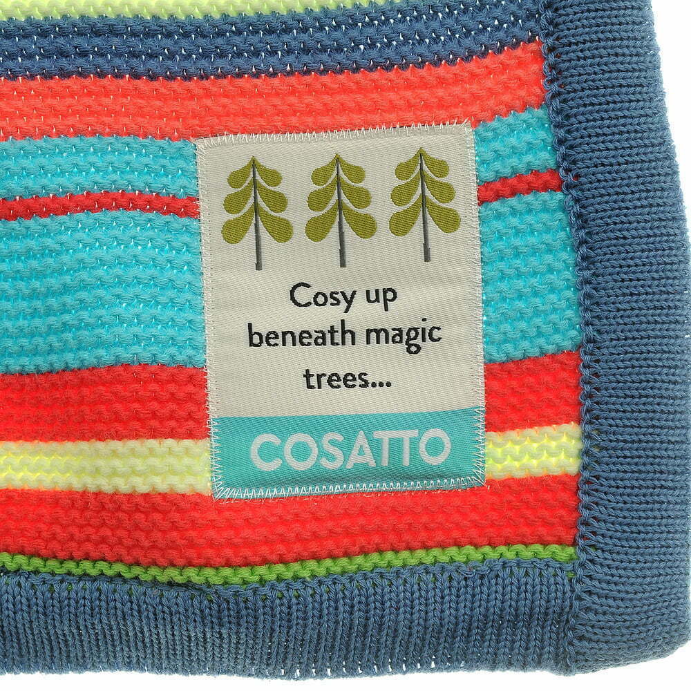 Multi Colour Cosatto Knitted Stripe Blanket