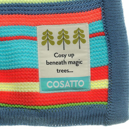Multi Colour Cosatto Knitted Stripe Blanket