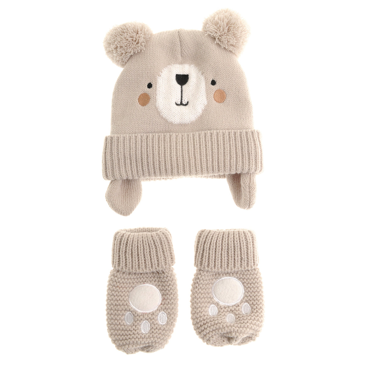 Grey Bear Hat & Mittens Ziggle