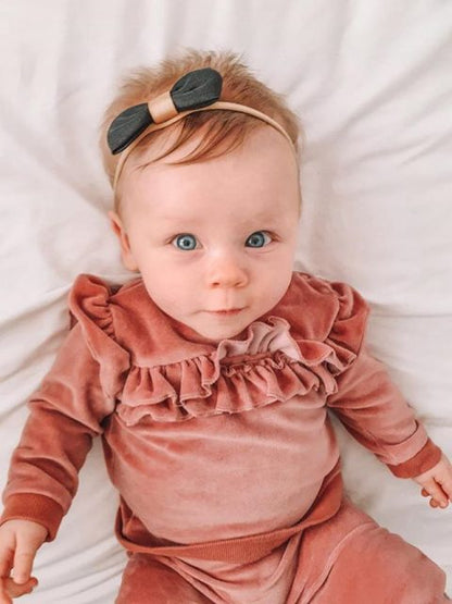 Party Mustard Hairbow Set